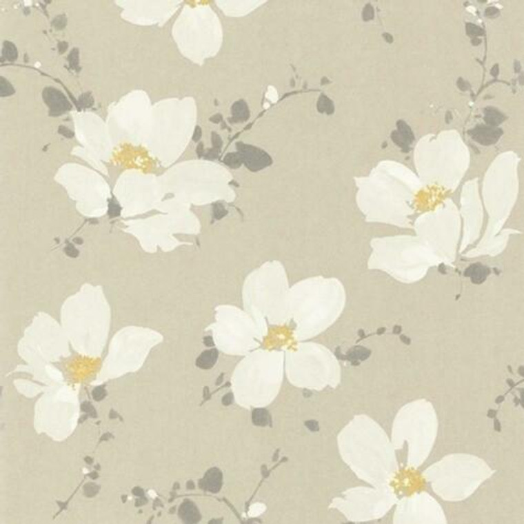 FLRE82321202 - Florescence  White Beige Floral Casadeco Wallpaper