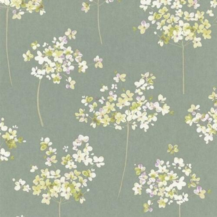 FLRE82337337 - Florescence  Fern Green Floral Casadeco Wallpaper