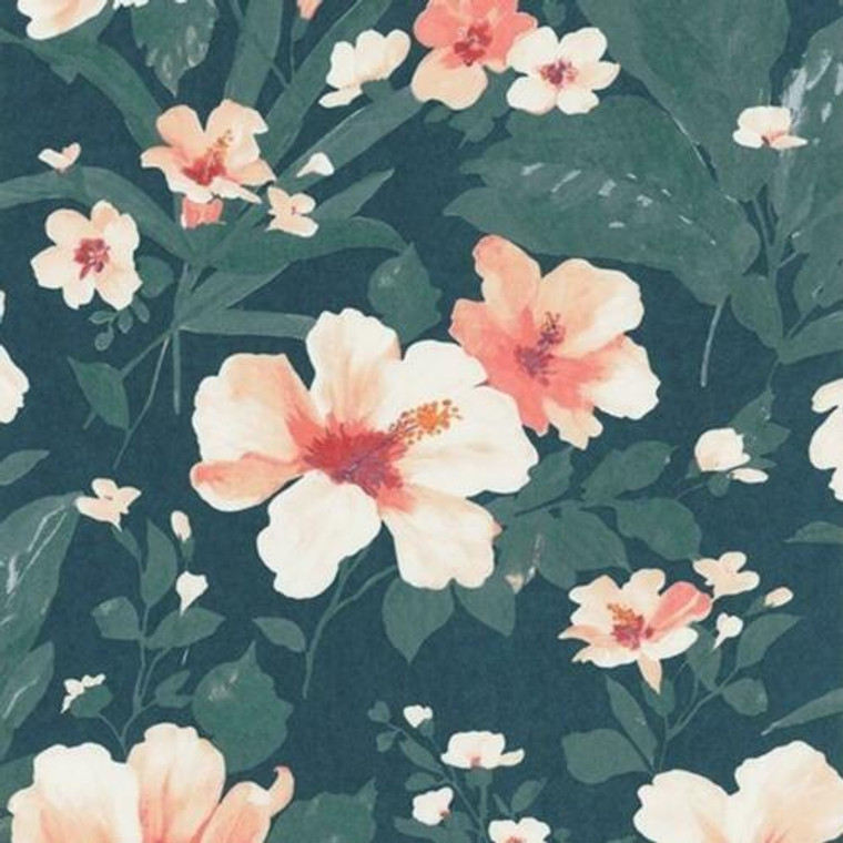 FLRE82347539 - Florescence  Forest Green Floral Casadeco Wallpaper
