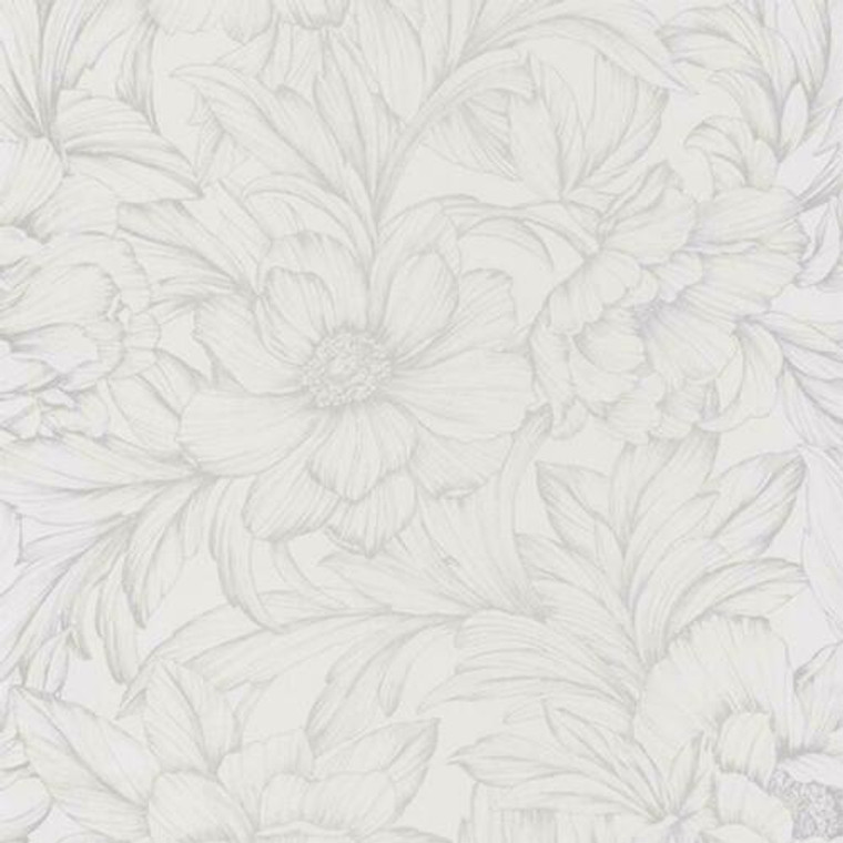 FLRE82350101 - Florescence  Gold White Floral Casadeco Wallpaper