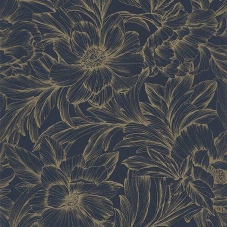 FLRE82356515 - Florescence  Gold Marine Floral Casadeco Wallpaper
