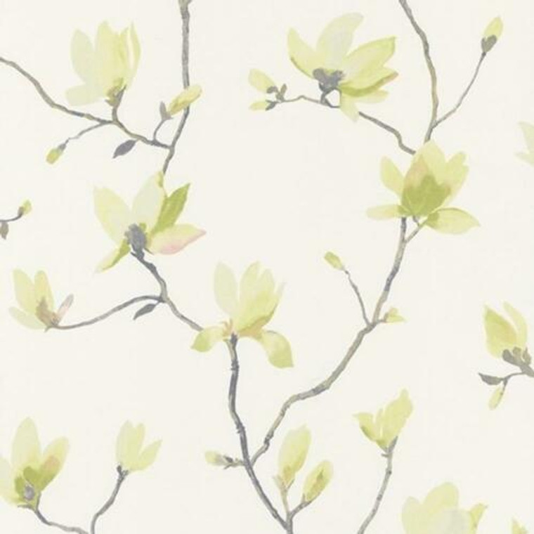 FLRE82367207 - Florescence  Lemon Yellow Floral Casadeco Wallpaper