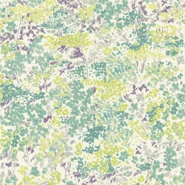 FLRE82377338 - Florescence  Jade Lime Lilac Floral Casadeco Wallpaper