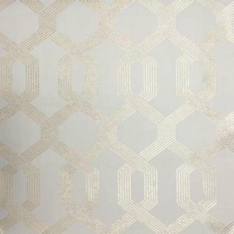 Y6221201 - Mid Century Gold Cream Lattice Stripes SJ Dixons Wallpaper