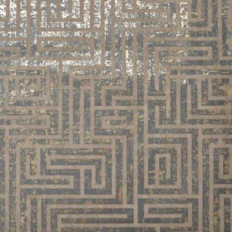 Y6220204 - Mid Century Grey Beige Maze Labryinth Geometric SJ Dixons Wallpaper