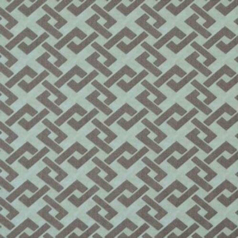 Y6220504 - Mid Century Turquoise Grey Geometric Trellis SJ Dixons Wallpaper