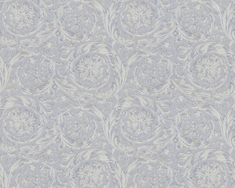 366924 - Versace 4 Feather Like Design Gold Grey  Silver AS Creation Wallpaper