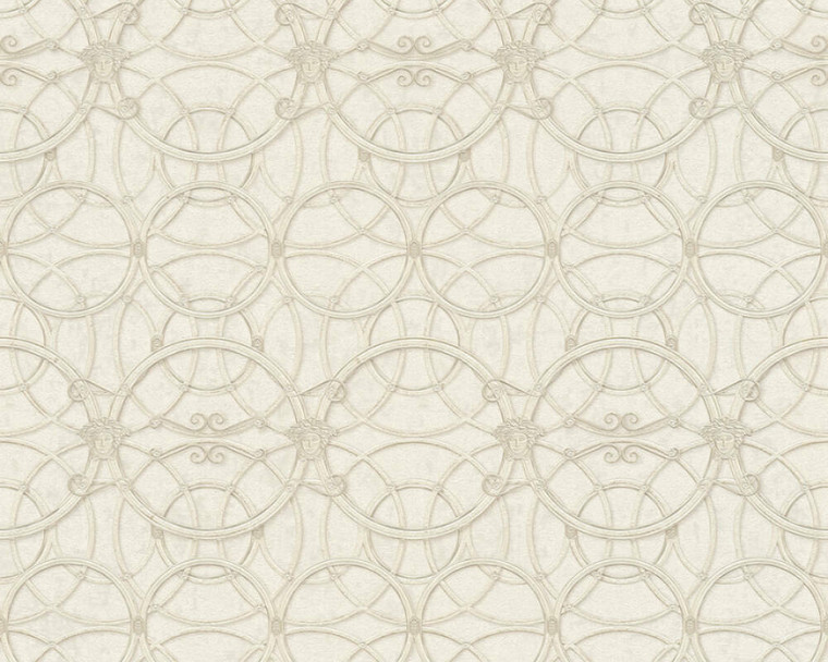 370493 - Versace 4 Baroque Design Cream  White AS Creation Wallpaper