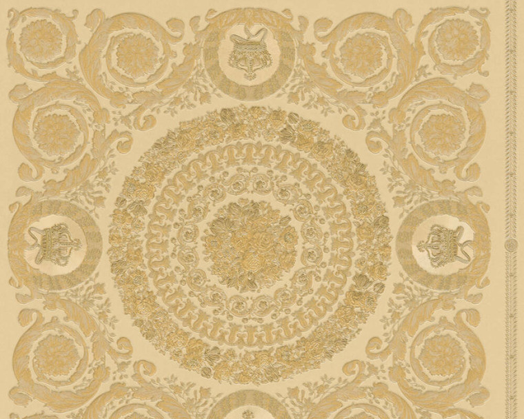 370554 - Versace 4 Ornamental Baroque Gold  Yellow AS Creation Wallpaper