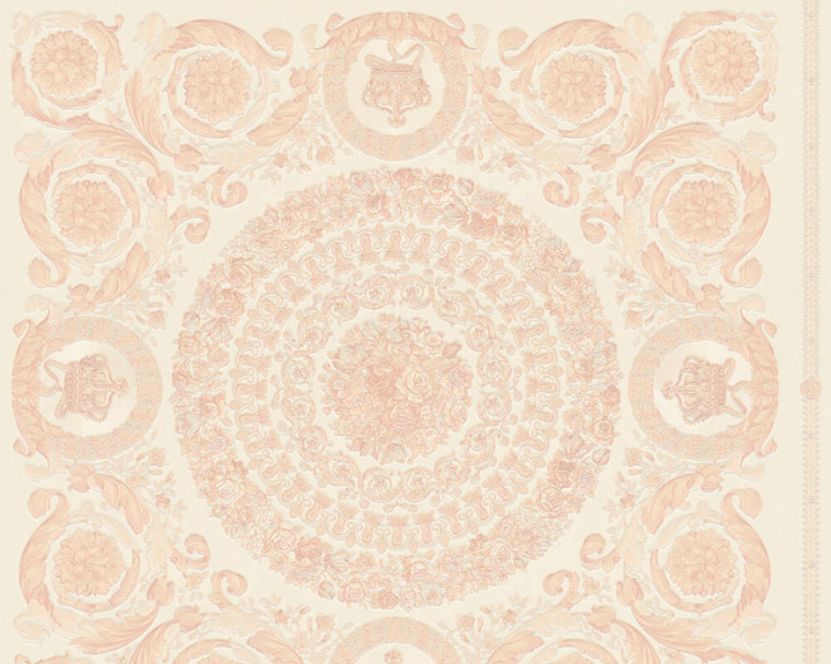 370556 - Versace 4 Ornamental Baroque  Pink White AS Creation Wallpaper