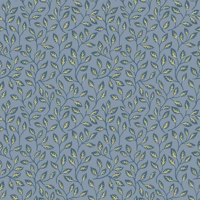 33018 - Apelviken Floating Leaf Sprigs Blue Galerie Wallpaper