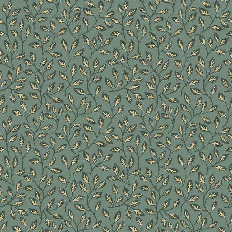 33020 - Apelviken Floating Leaf Sprigs Green Galerie Wallpaper