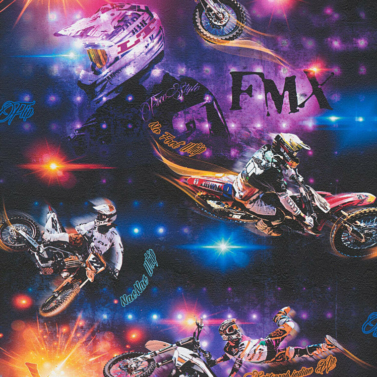 306561 - Boys & Girls Bikers Motorbikes Multicoloured AS Creation Wallpaper