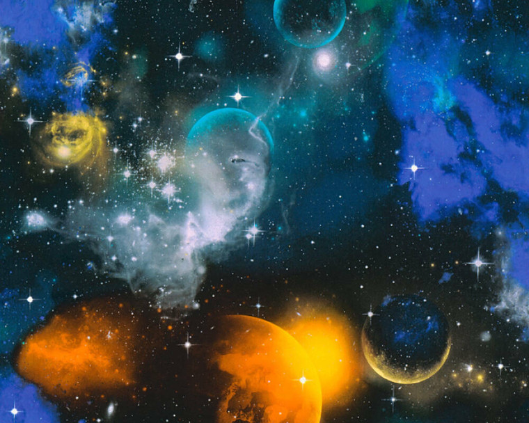 340661 - Boys & Girls Stars Galaxy Multicoloured AS Creation Wallpaper