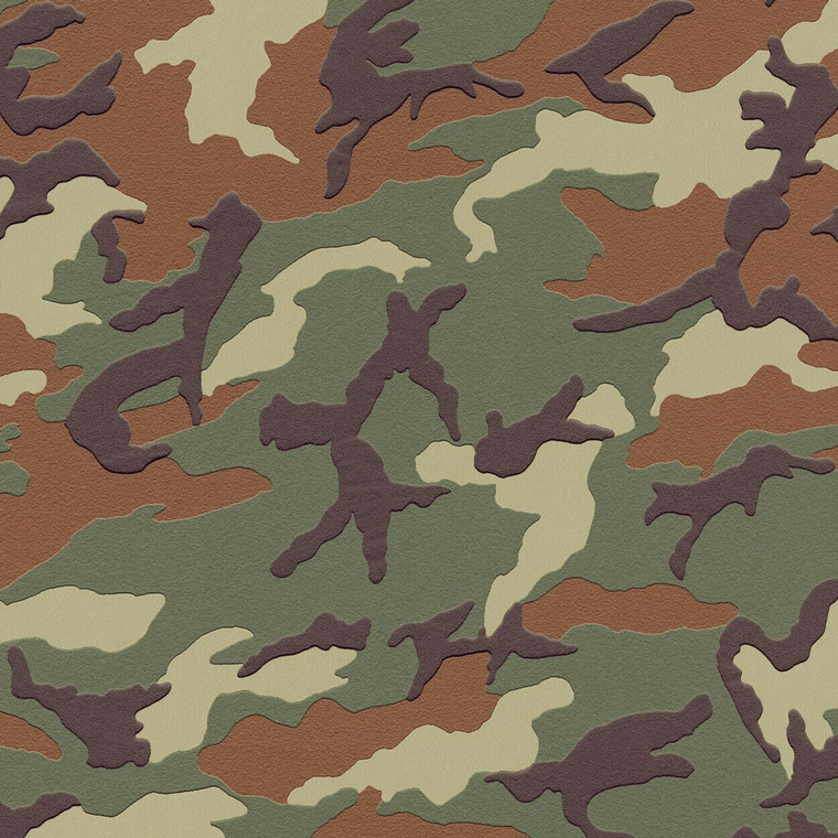 369406 - Boys & Girls Army Camouflage Brown Green Beige AS Creation Wallpaper