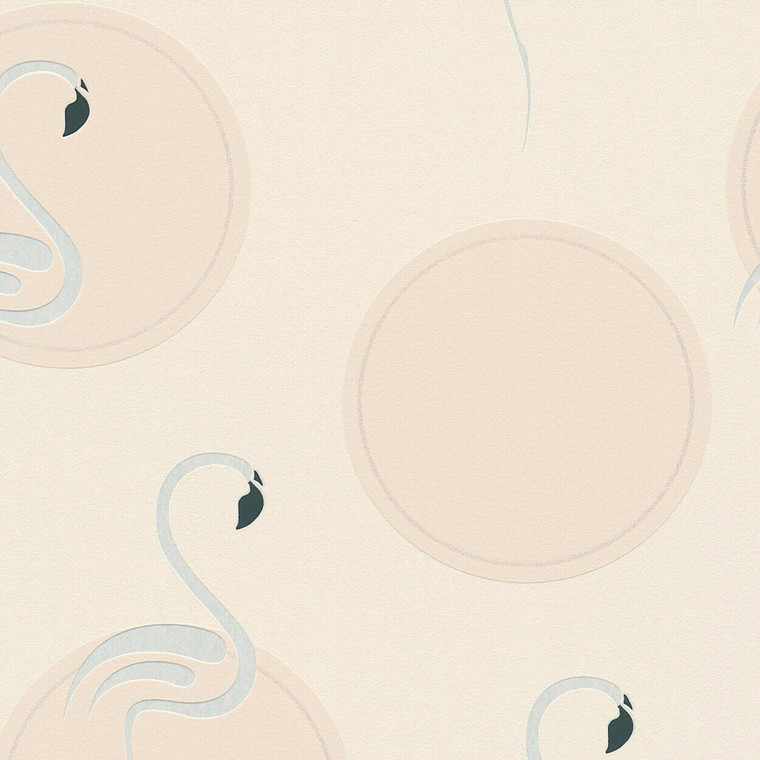 369982 - Boys & Girls Swans Beige Peach White AS Creation Wallpaper