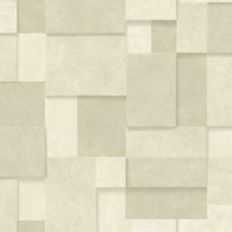 FD25355 - Architecture Metallic Squares Cream Gold Fine Decor Wallpaper