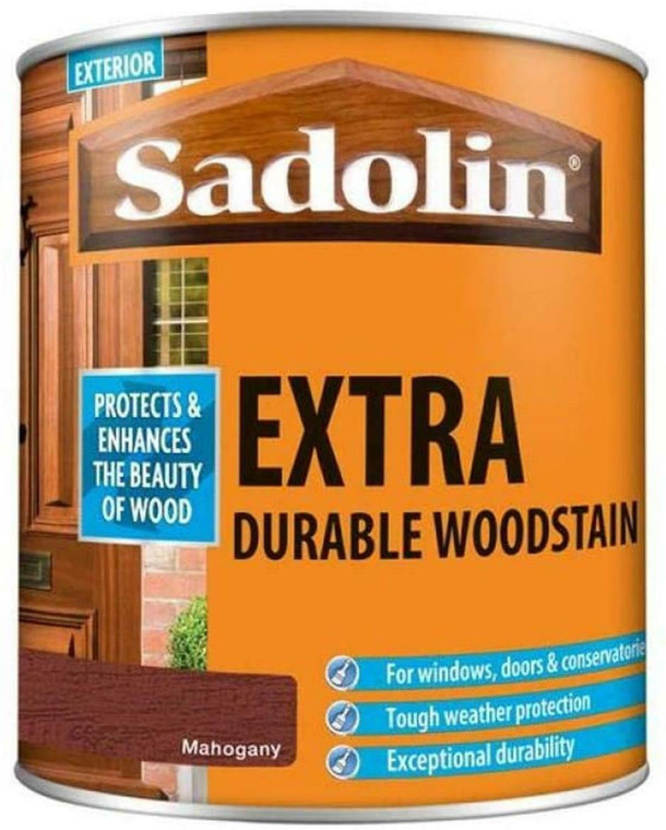 Sadolin Extra Wood Protection Wood Stain Mahogany 1 Litre