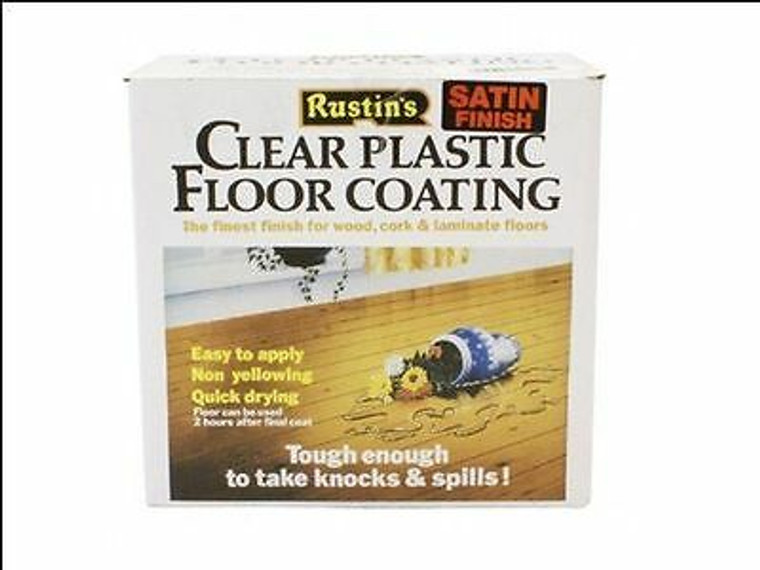 Rustins Clear Plastic Floor Coating Gloss 1 Litre