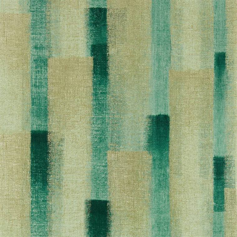 Harlequin 112201 - Momentum 6 Paint Brush Strokes Emerald Green Harlequin Wallpaper roll - luxury design for UK feature walls