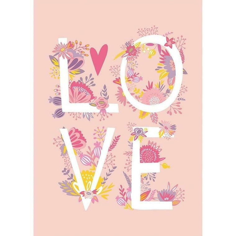 100994220 - Girl Power LOVE Pink Casadeco Wallpaper Mural