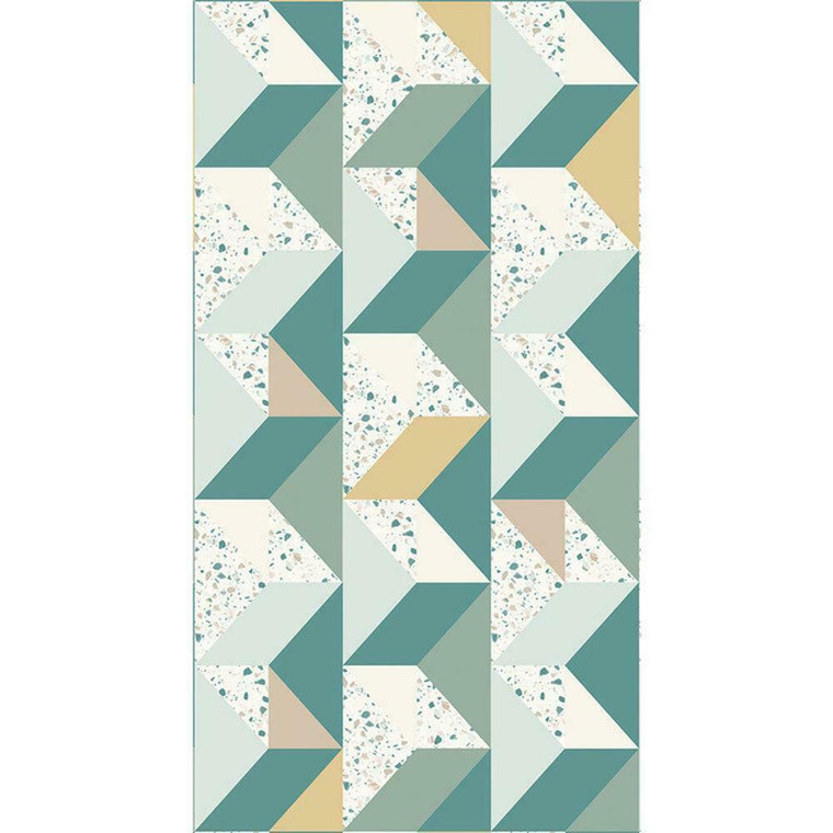 101397508 - Moove Geometric Terrazzo Green Casadeco Wallpaper Mural