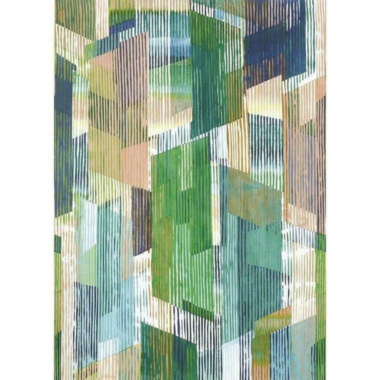 84317303 - Nova Stripes Geometrics Green Casadeco Wallpaper Mural