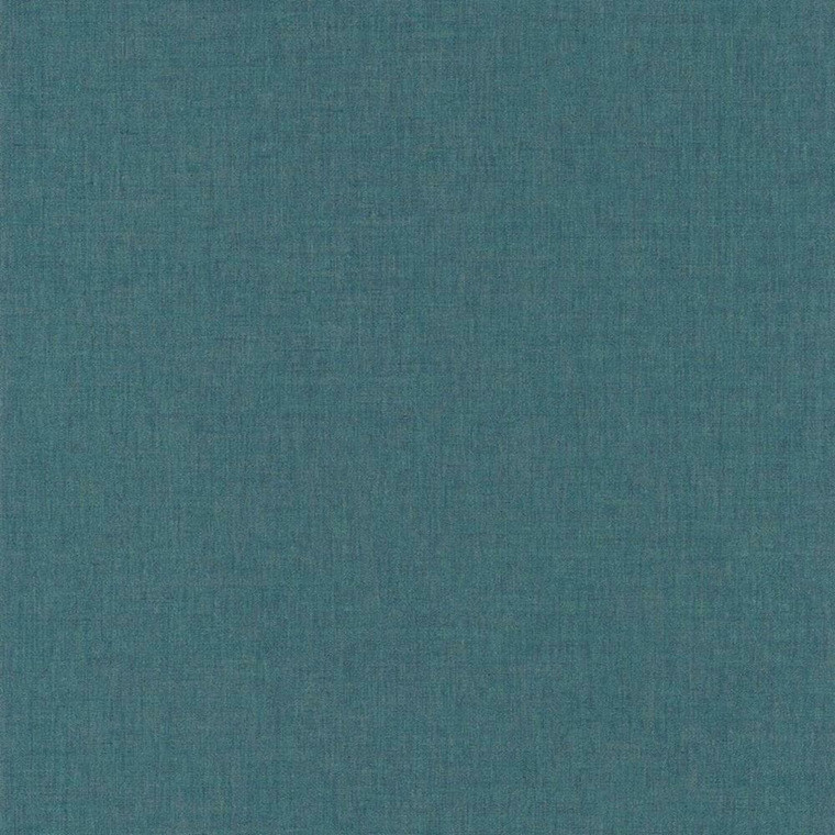 68526378 - Moove Plain Linen Effect Blue Casadeco Wallpaper