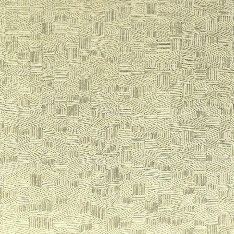 82547101 - Encyclopedia Carved Wood Geometric Green Casadeco Wallpaper