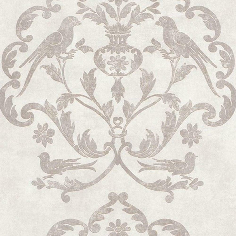 83611321 - Palazzo Flower Bird Motifs Beige Casadeco Wallpaper
