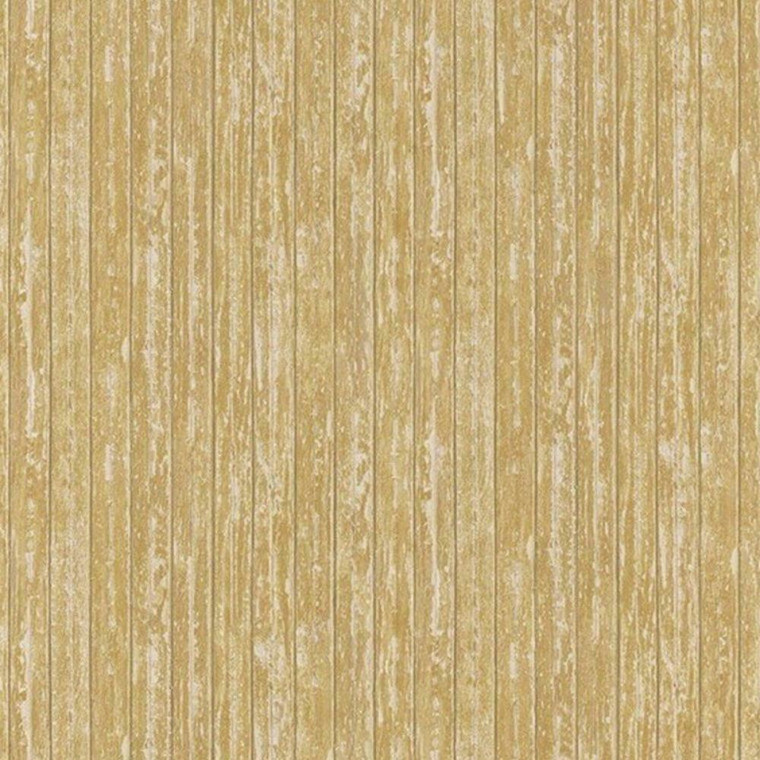 83992201 - Rivage Weathered Wooden Wall Yellow Casadeco Wallpaper