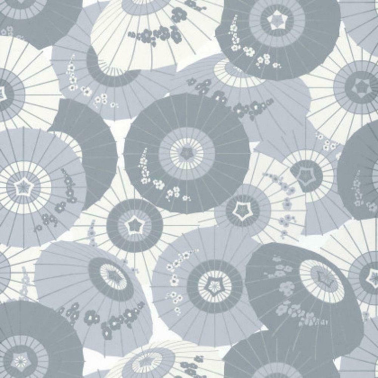 100329133 - Hanami Oriental Umbrellas Grey Casadeco Wallpaper
