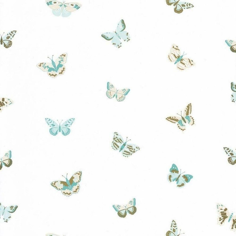 100826000 - Girl Power Butterflies Blue Casadeco Wallpaper