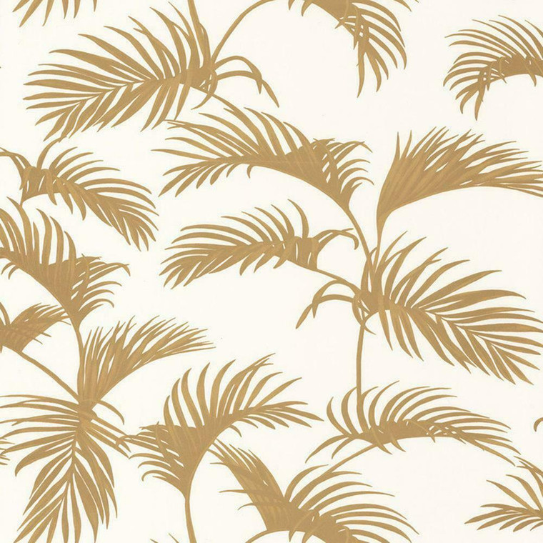 101250020 - Moonlight Palm Fronds Yellow Casadeco Wallpaper