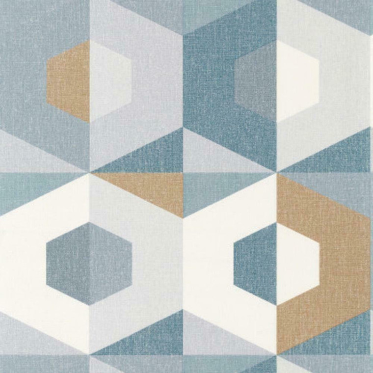 101376105 - Moove Geometric Blue Casadeco Wallpaper
