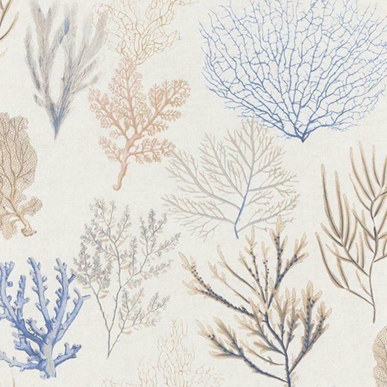 83976202 - Rivage Coral Foliage Blue Casadeco Wallpaper