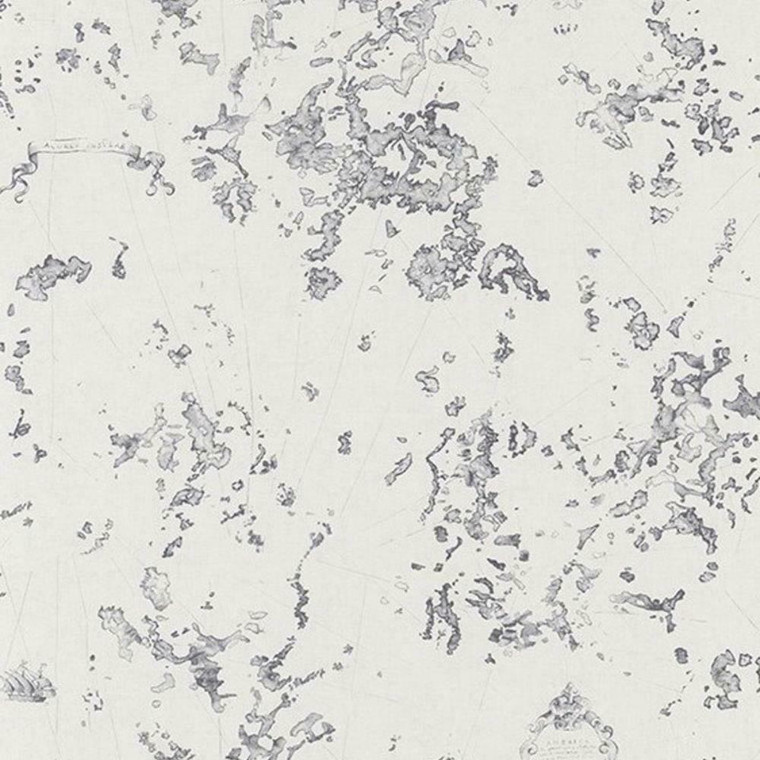 83989312 - Rivage Painterly Nautical Map Beige Casadeco Wallpaper