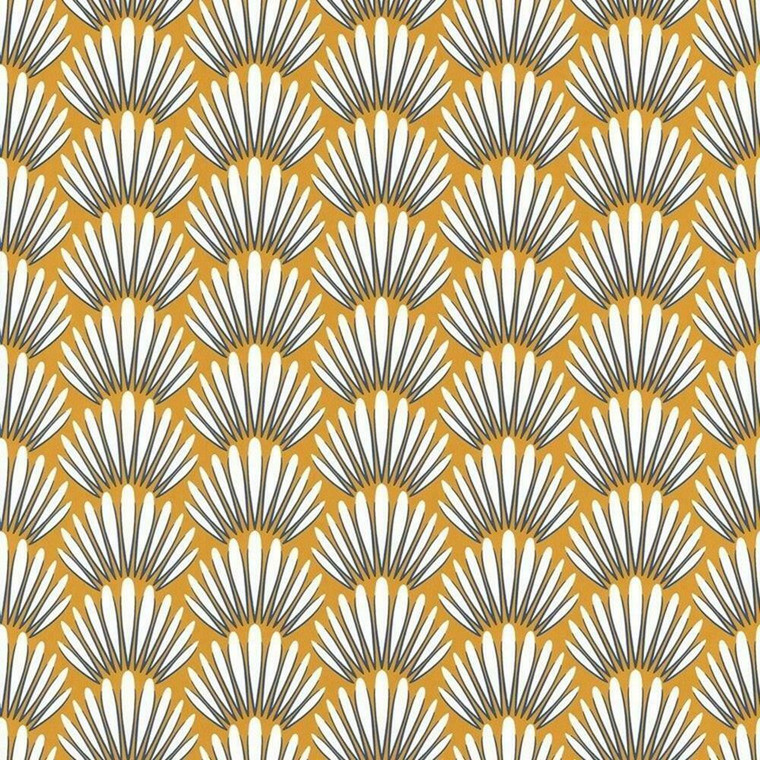 100053434 - Jungle Palm Fronds Orange Casadeco Wallpaper