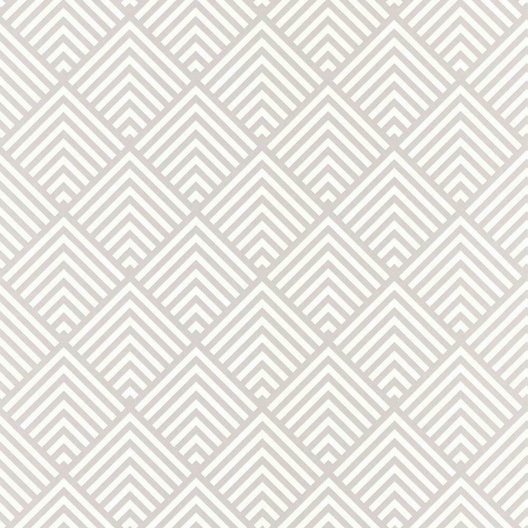 100091012 - Spaces Chevron Trellis Pyramid Beige Casadeco Wallpaper