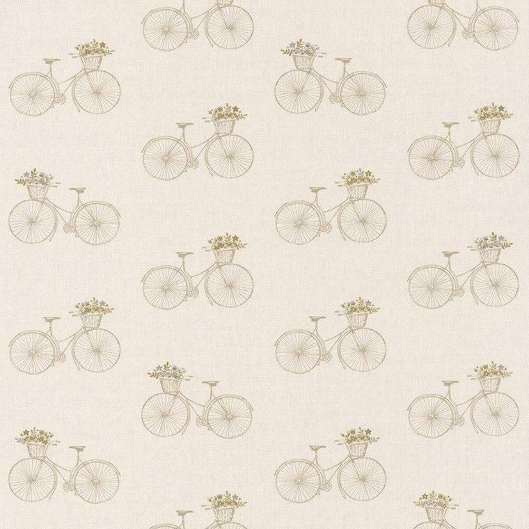 100241017 - Sunny Day Bicycles Beige Casadeco Wallpaper