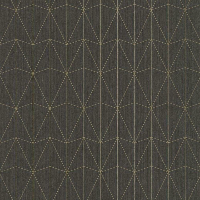100449134 - Scarlett Stylish Geometric Design Black Casadeco Wallpaper