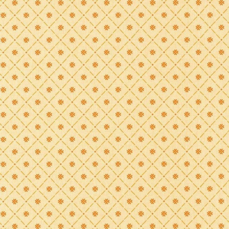 100652030 - Bistrot D Alice Floral Dot Trellis Yellow Casadeco Wallpaper