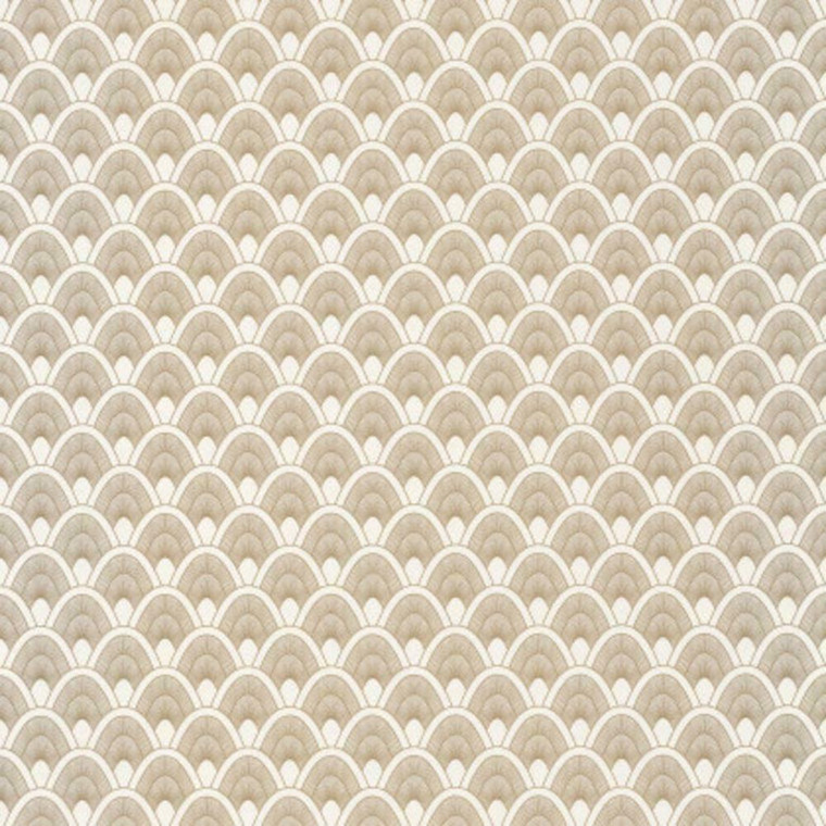 101450110 - Odyssee Fan Motifs White Casadeco Wallpaper