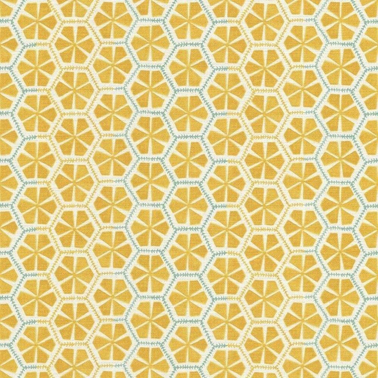 69972020 - Acapulco Buddhist Geometric Design Yellow Casadeco Wallpaper