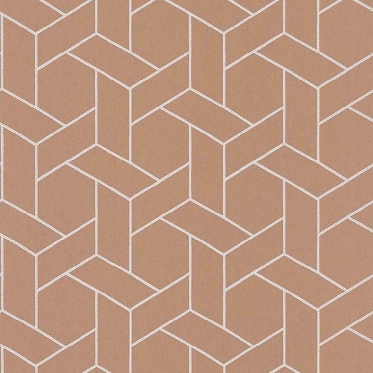 82033106 - Helsinki Geometric Dots Orange Casadeco Wallpaper