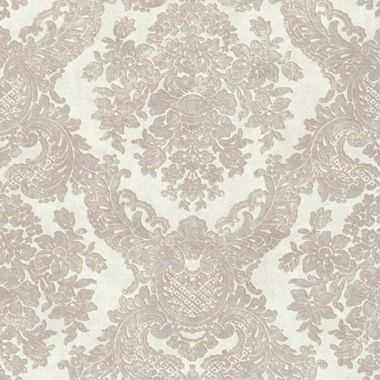 83551405 - Palazzo Damask Motifs Trellis Beige Casadeco Wallpaper