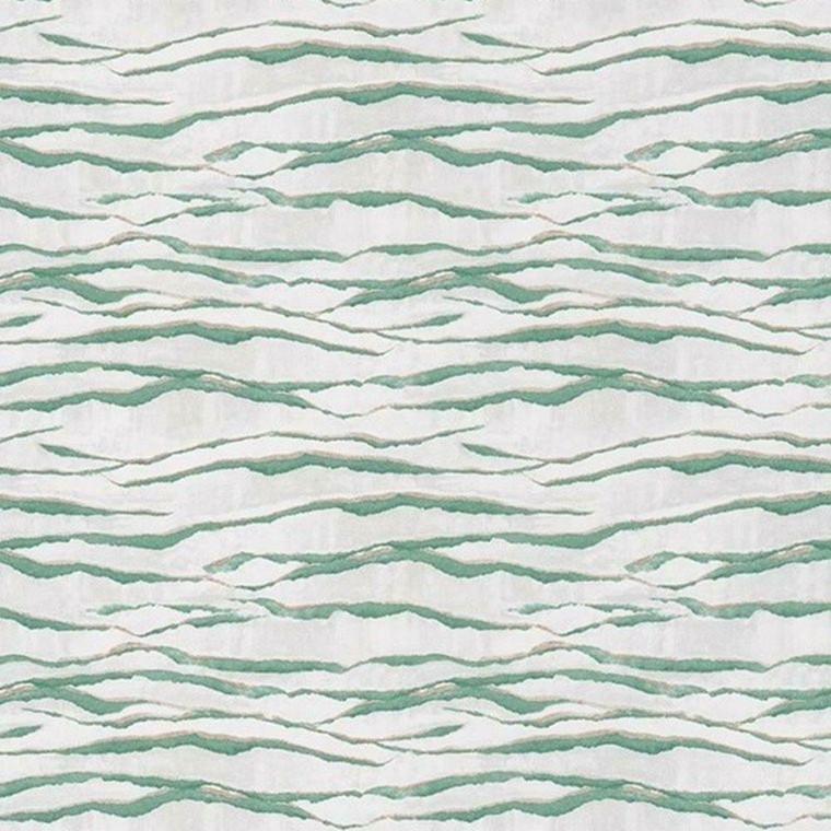 83837505 - Idylle Rolling Ocean Waves Green Casadeco Wallpaper