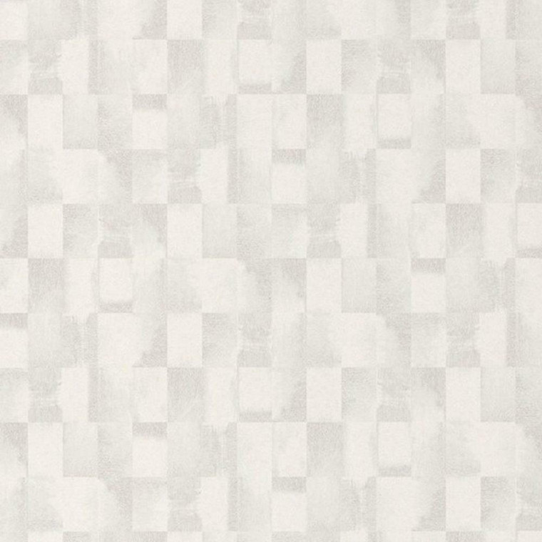 83849119 - Idylle Metal Tile Geometric Grey Casadeco Wallpaper