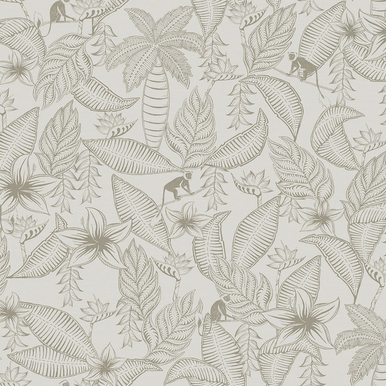 12702 - Ted Baker Fantasia Botanics Animals Cream Green Galerie Wallpaper