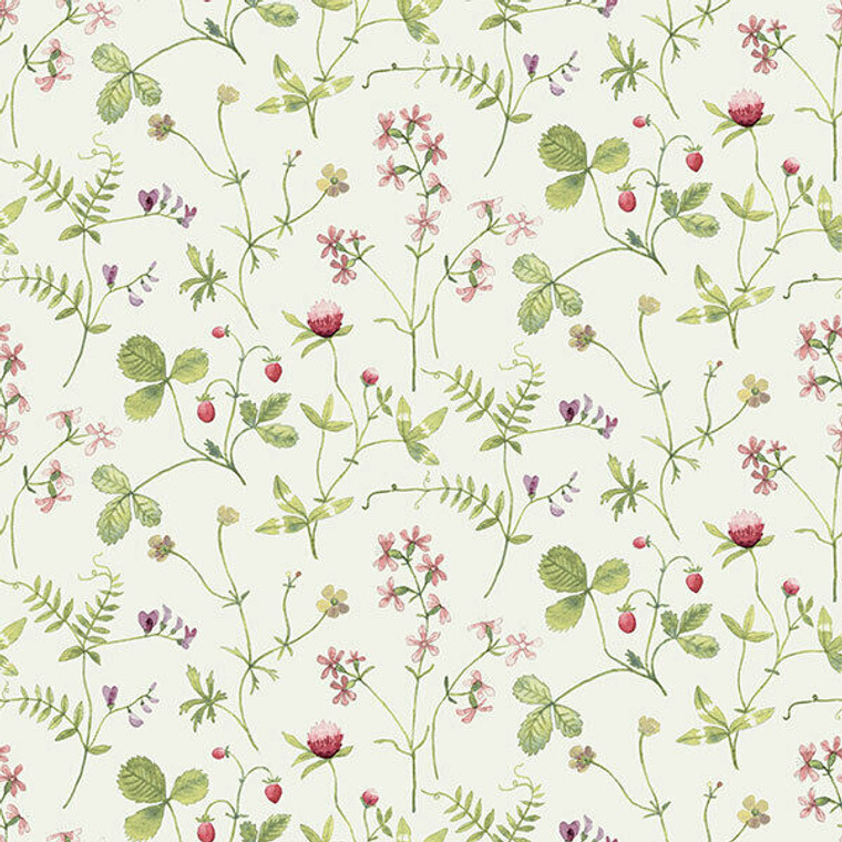 27010 - Morgongava Floral Stems Green Galerie Wallpaper